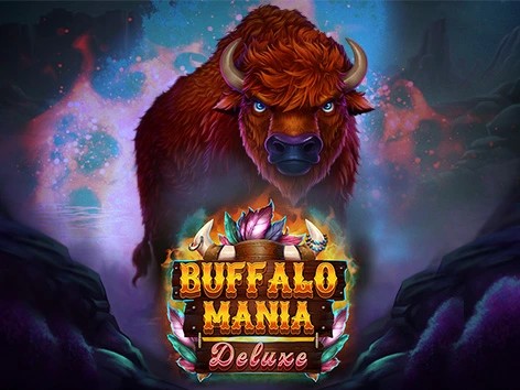 Buffalo Mania Deluxe online game logo by Light & Wonder on rewardscasino.fr