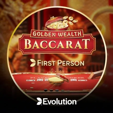 Play the First Person Golden Wealth Baccarat slot by Evolution on rewards-casino