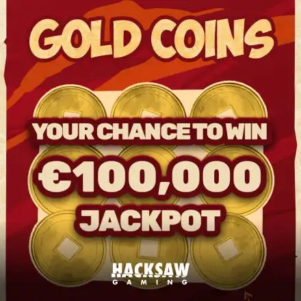 Lottery logo of Gold Coins from Hacksaw Gaming at rewards-casino