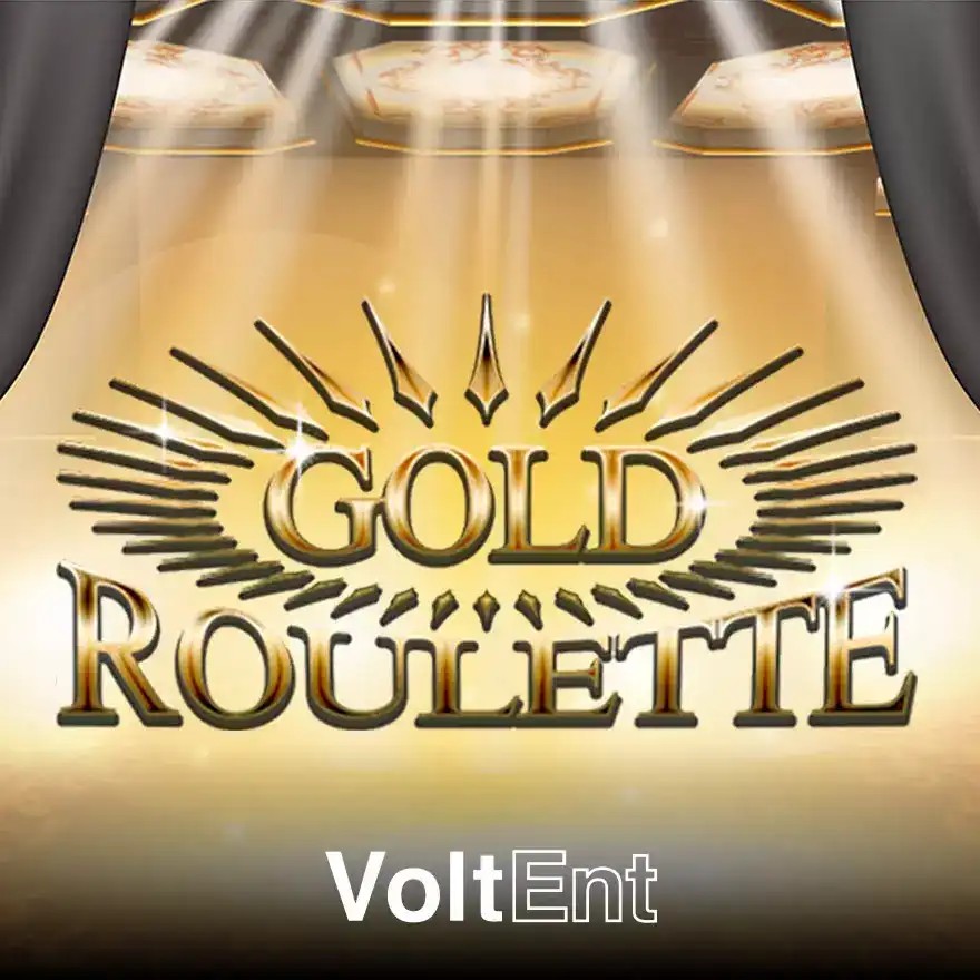 Gold Roulette slot logo by VoltEnt at rewards-casino