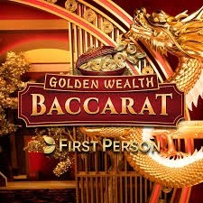 Official Live Dealer logo: Golden Wealth Baccarat by Evolution at rewards-casino