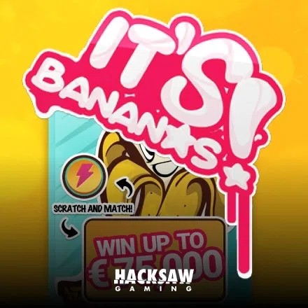 Official Lottery logo: It’s bananas! by Hacksaw Gaming at rewards-casino