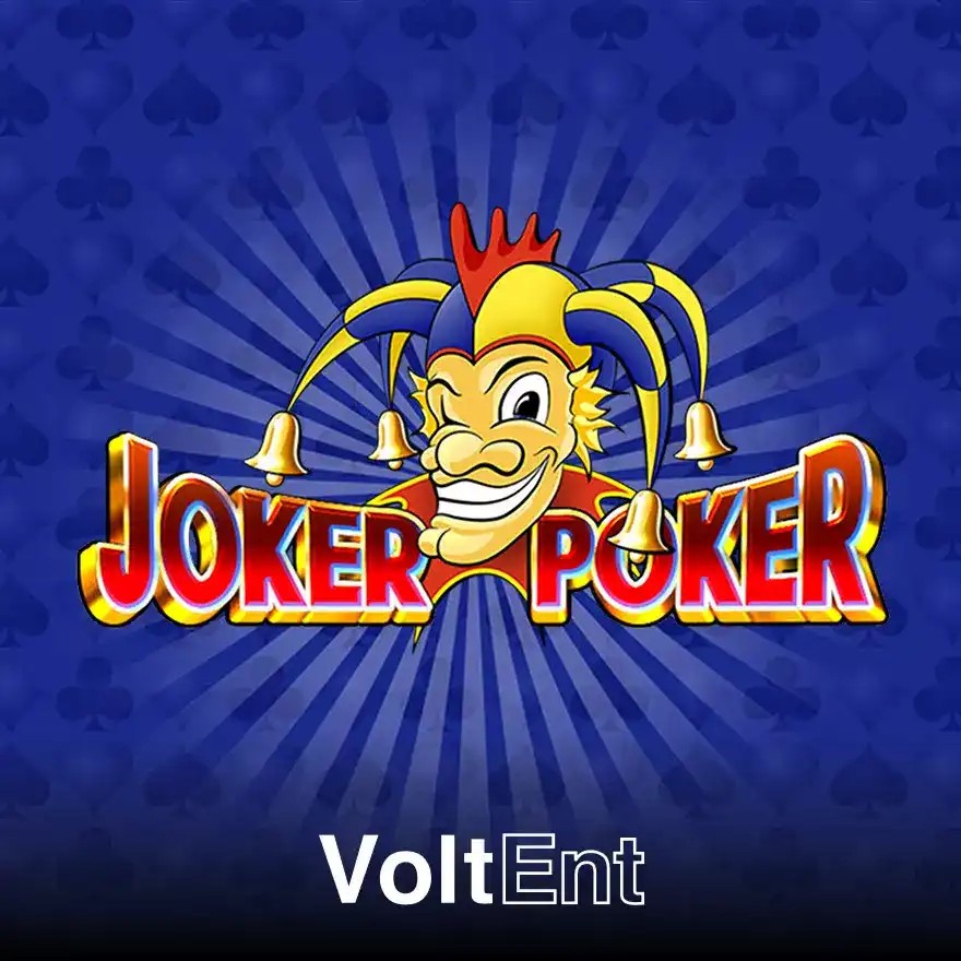Joker Poker slot logo by VoltEnt at rewards-casino