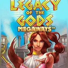 Megaways logo of Legacy of Gods Megaways from Blueprint Gaming at rewards-casino