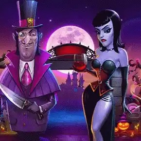Official Megaways logo: Nightmare Family Megaways by Red Tiger Gaming at rewards-casino