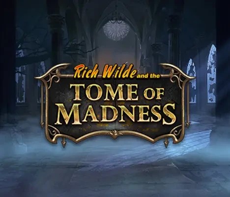 Slots logo of Tome of Madness from Play'n GO at rewards-casino