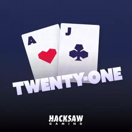 Twenty-One casino game by Hacksaw Gaming – featured logo at rewards-casino